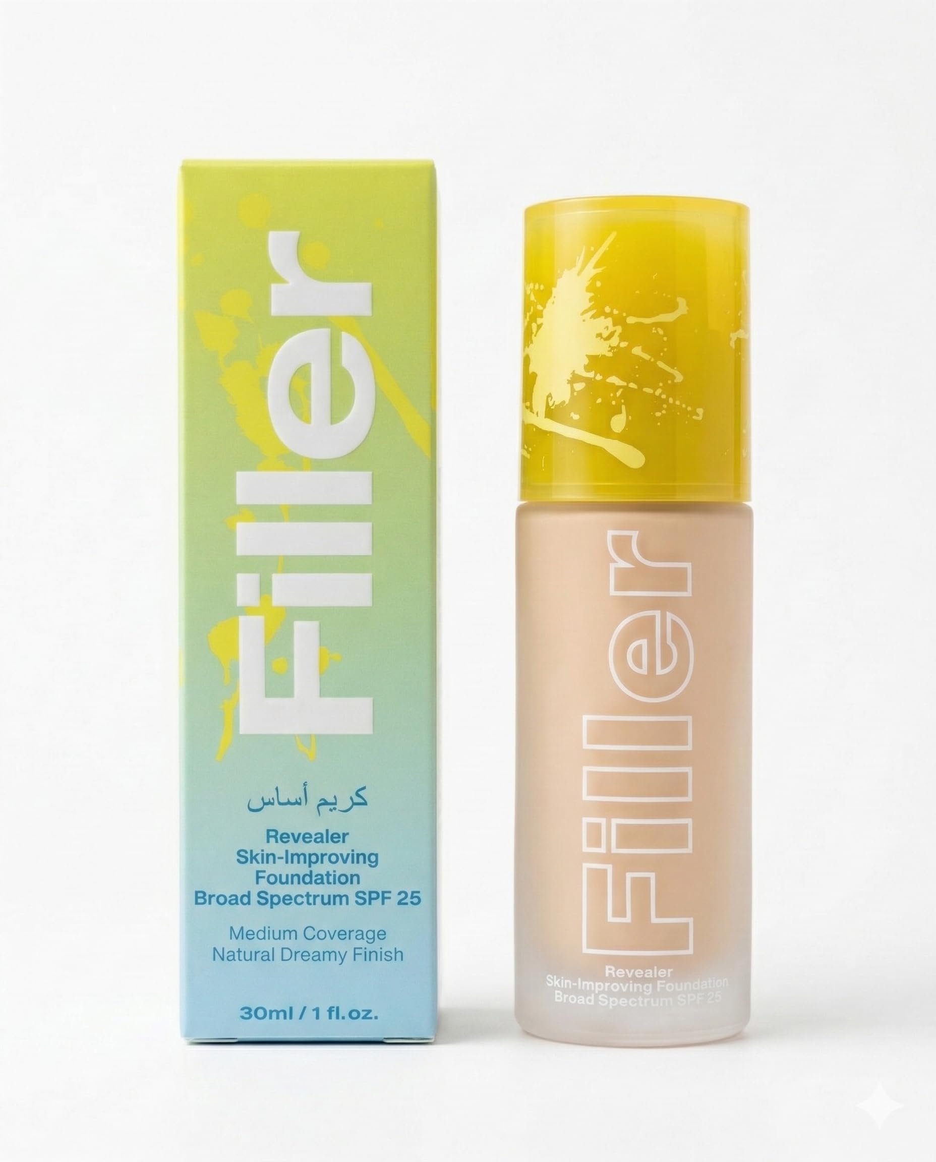 Rose Berry Filler Foundation with SPF 25, Natural Dreamy Finish, 30ml, Shade 01