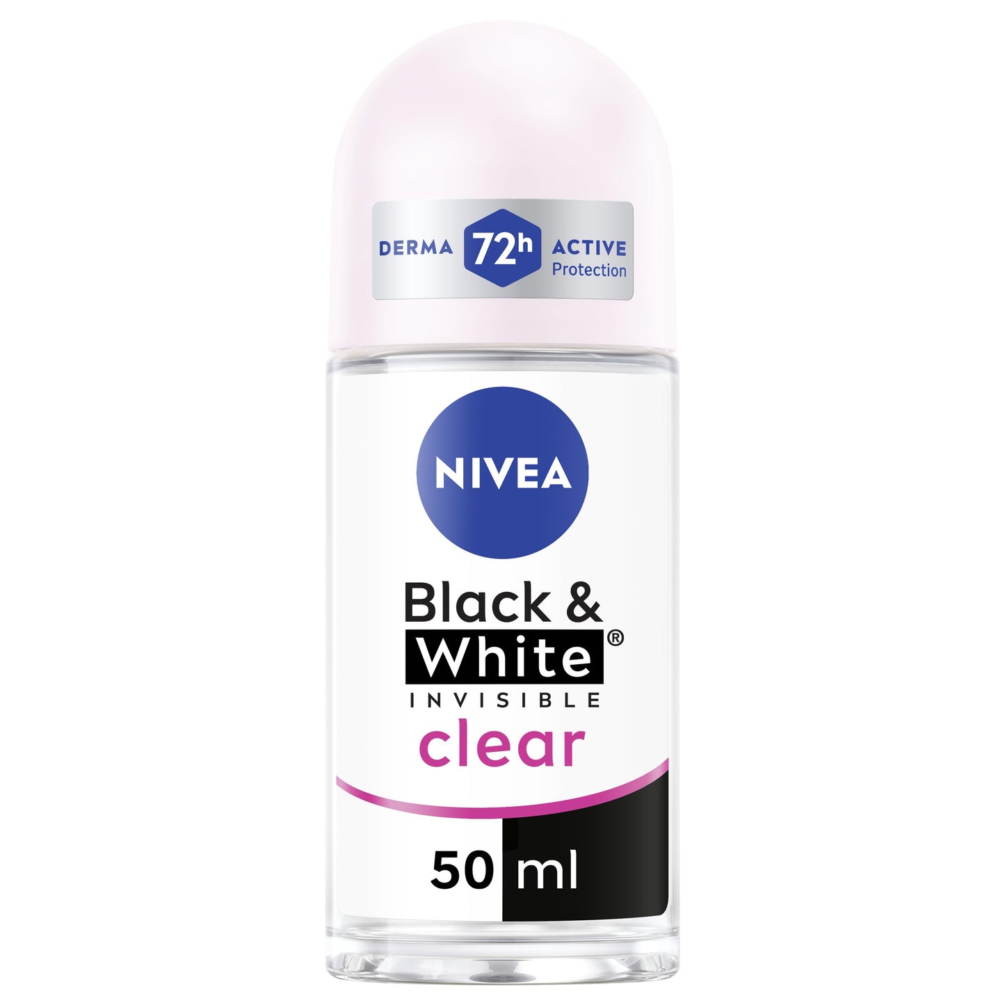 NIVEA Antiperspirant Roll-on for Women, Black & White Invisible Protection Original, 50ml