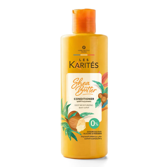 Les Karités Deep Moisturizing Conditioner (400ml) - With Shea Butter - Instant Detangling & Hydration for Dry Hair - Silicone Free & Paraben Free - Softens & Smooths
