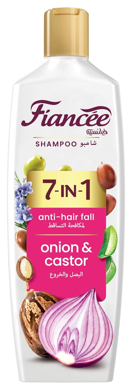Fiancée Shampoo with onions and castor to combat hair fall and nourish/rich in natural ingredients / 170 ml