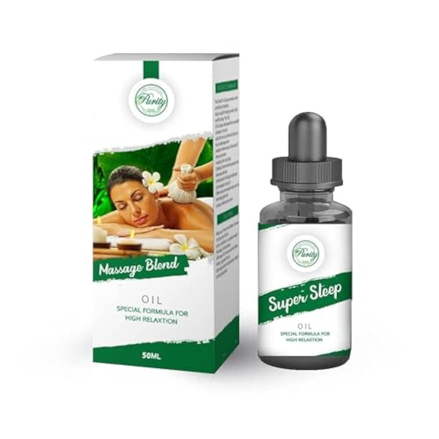 Purity- بيورتي Massage Oil – 100% Natural Blend for Deep Tissue & Relaxation – Enriched with Jojoba & Argan Oils – Ideal for Professional & Home Use (50ml)