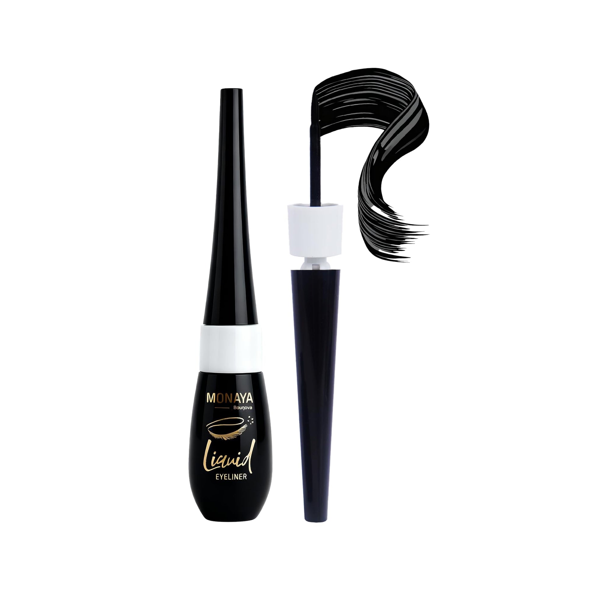 Monaya N009 Liquid Eyeliner,Stay All Day Makeup with Fine Brush Tip Lasting Satin Finish, Smudge-Proof & Transfer-Resistant - OSL-N009