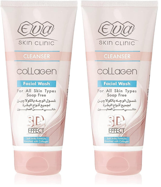Eva Skin Clinic Collagen Facial Cleanser 150ml (Pack of 2)