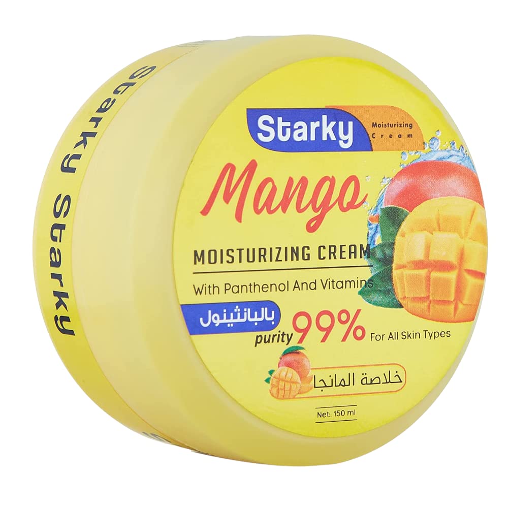 Starky moisturizing cream with panthenol&vitamins for all skin types-99% purity-mango-150ml
