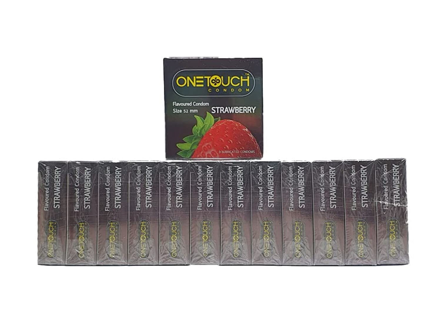 Onetouch strawberry flavored condoms - 12 packs of 3