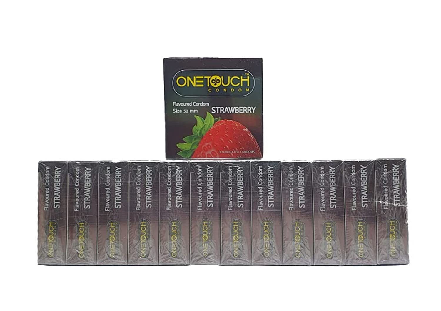 Onetouch strawberry flavored condoms - 12 packs of 3