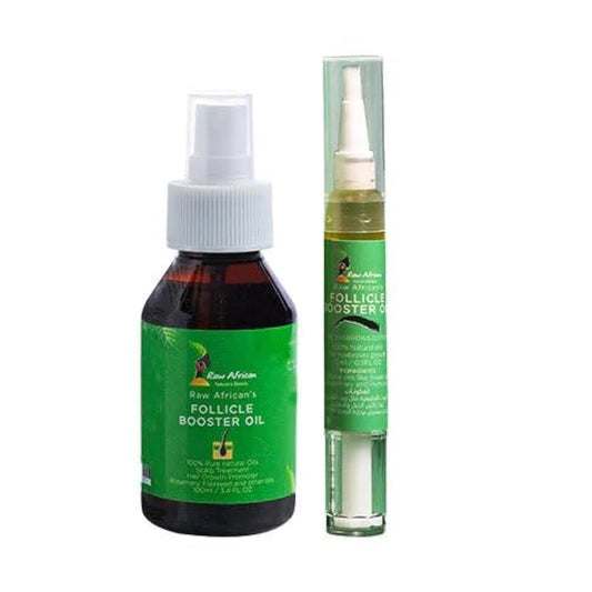 Raw African | Hair & Eyebrows Follicle Booster Set | Hair Growth Oil | Promotes Growth Oil |
