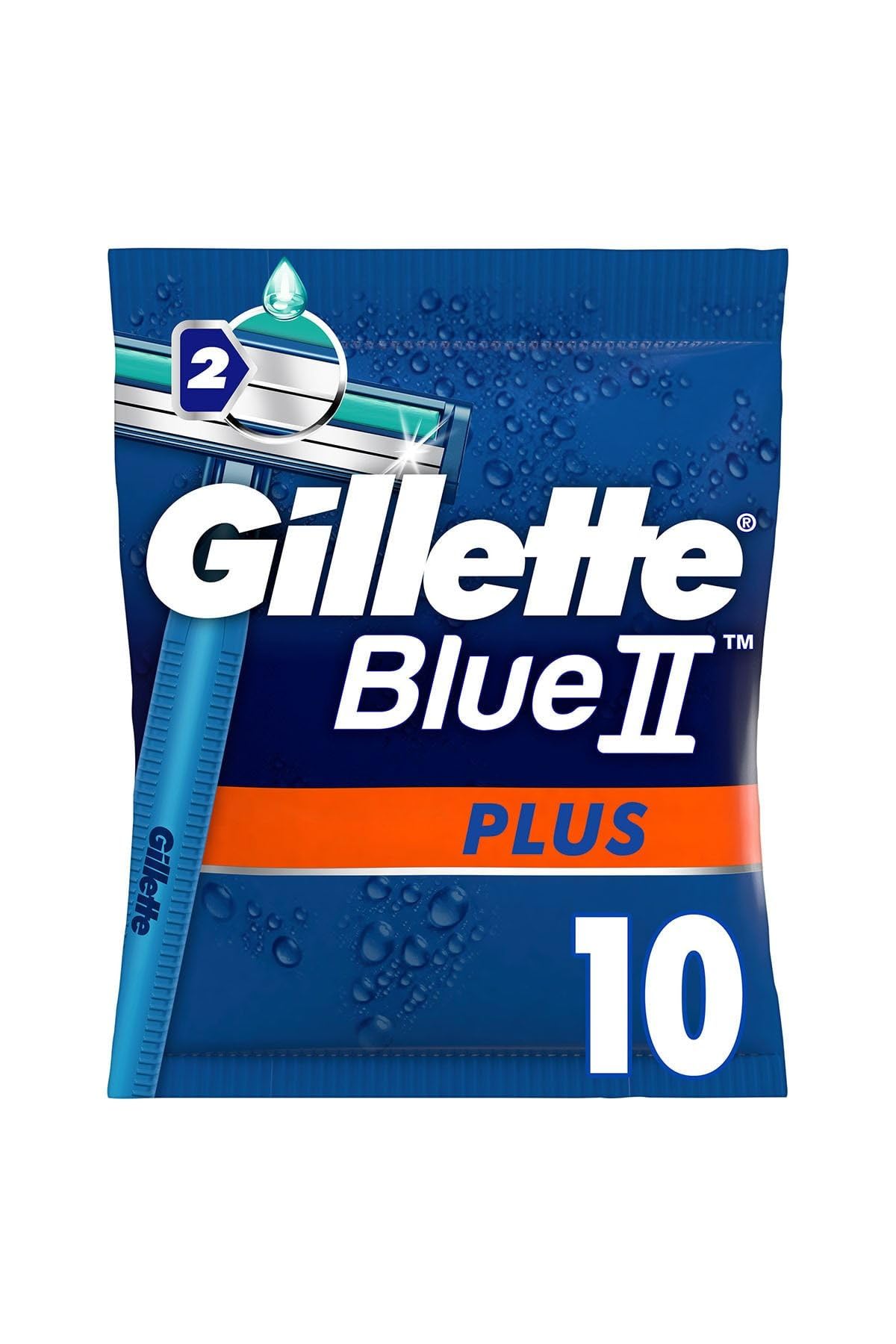 Gillette Blue II Plus Men’s Disposable Razors, 10 Count