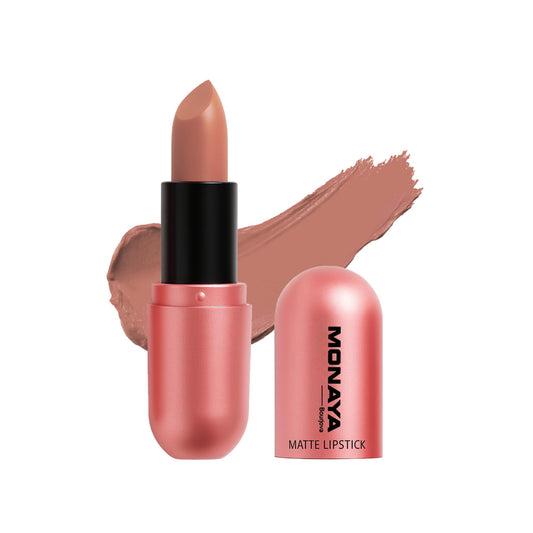 Monaya L007 Matte Lipstick,Colour Rich Original Creamy, Hydrating Satin Lipstick colors-Simply Ageless Moisture Renew Core (L107#)