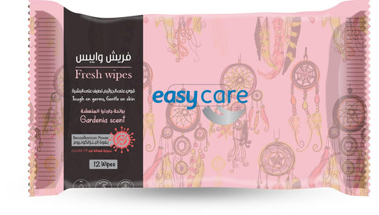 Easy Care Wet Wipes, Gardenia Scent, 12 Wipes