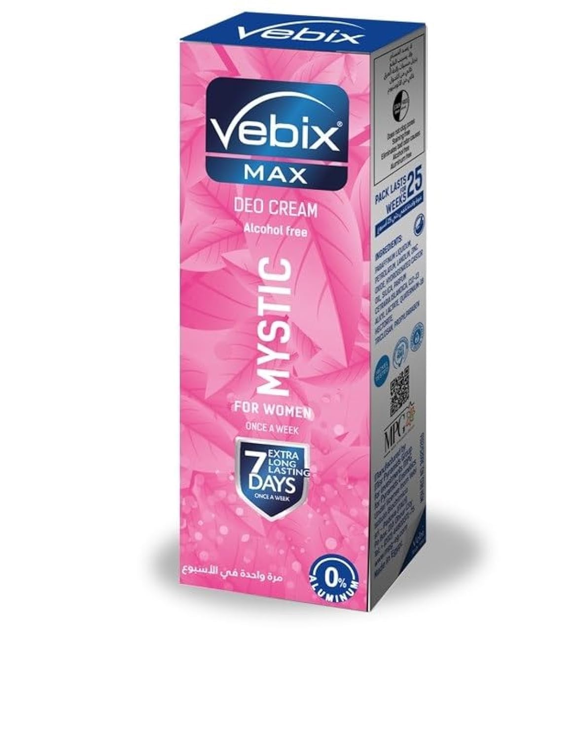Vebix Max Mystic Deo Cream for Women 15 ml, Pink