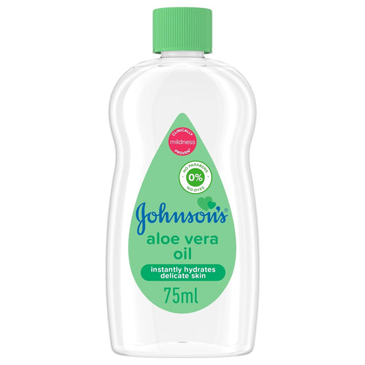 JOHNSON’S Baby Oil, Aloe Vera, 75ml