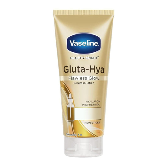 Vaseline Gluta-Hya Flawless Glow, 200ml, Serum-In-Lotion, Boosted With GlutaGlow, for Visibly Brighter Skin from 1st Use