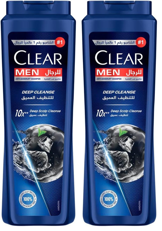 CLEAR Men Anti-dandruff Shampoo Deep Cleanse, 10x Deep Scalp Cleansing with Ultra Performance Formula, 600ML (Pack of 2)