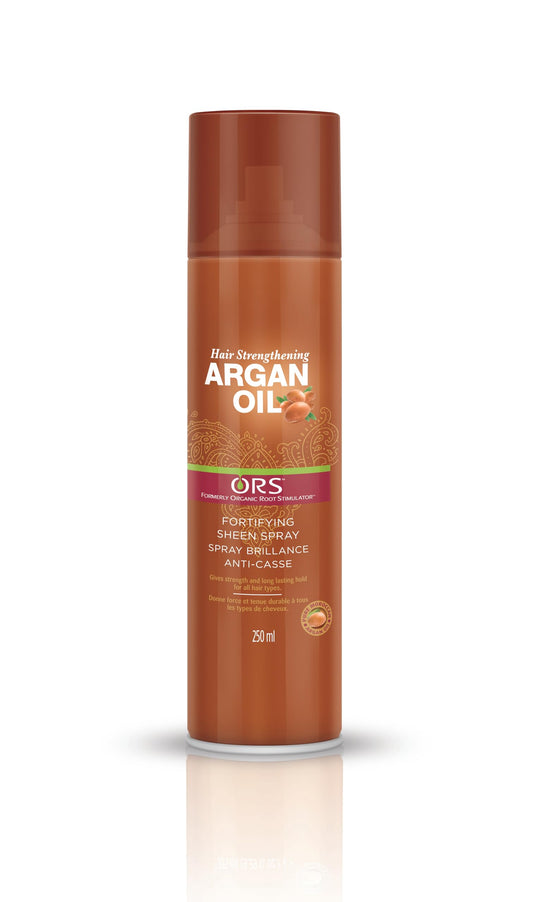 ORS Argan Oil Fortifying and Hair Strengthening Sheen Spray (250mL) | Gives Strength and Long Lasting Hold | For All Hair Types