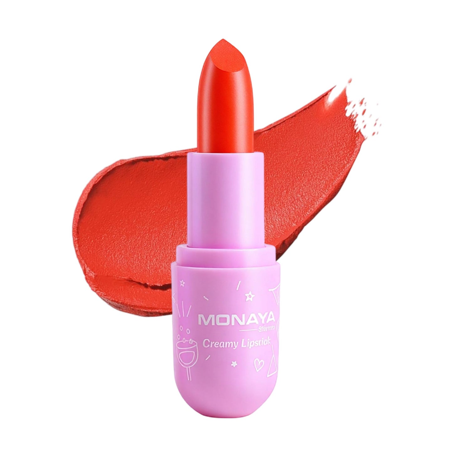 Monaya L009 Creamy Lipstick colors ,Mega Last High-Shine Lipstick Lip Color Nourishing High-Shine, Buildable & Blendable Creamy Color, Cruelty-Free & Vegan (L308#)
