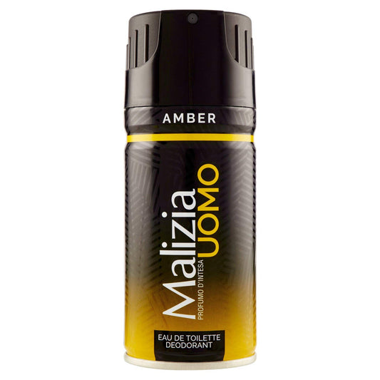 Malizia Men’s Deodorant Spray, Amber, 150 ml