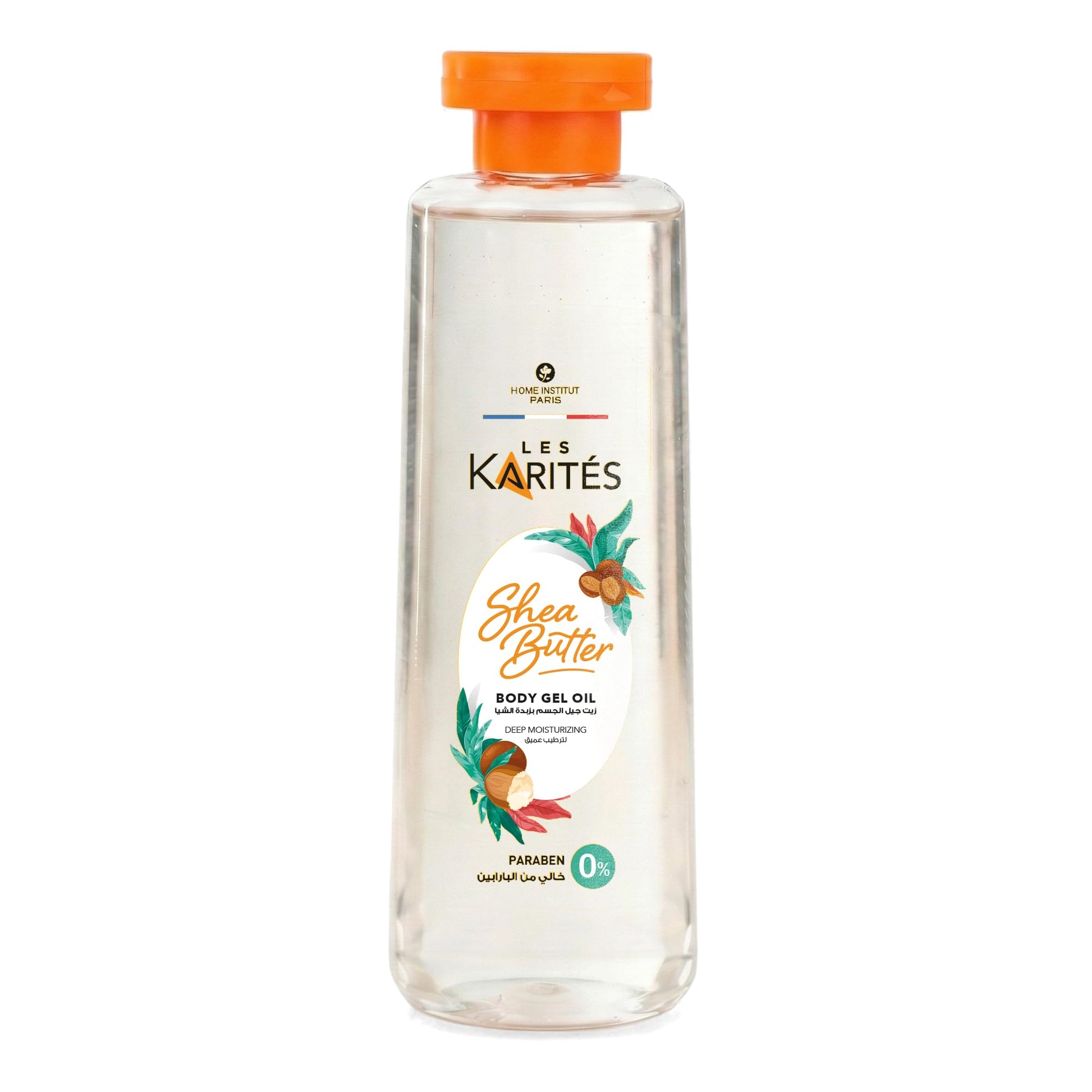 Les Karités Shea Butter Body Gel Oil (200ml) - Deep Moisturizing & Instant Glow - Non-Greasy Formula with Pure Shea Oil - 0% Paraben - Locks in Moisture After Shower