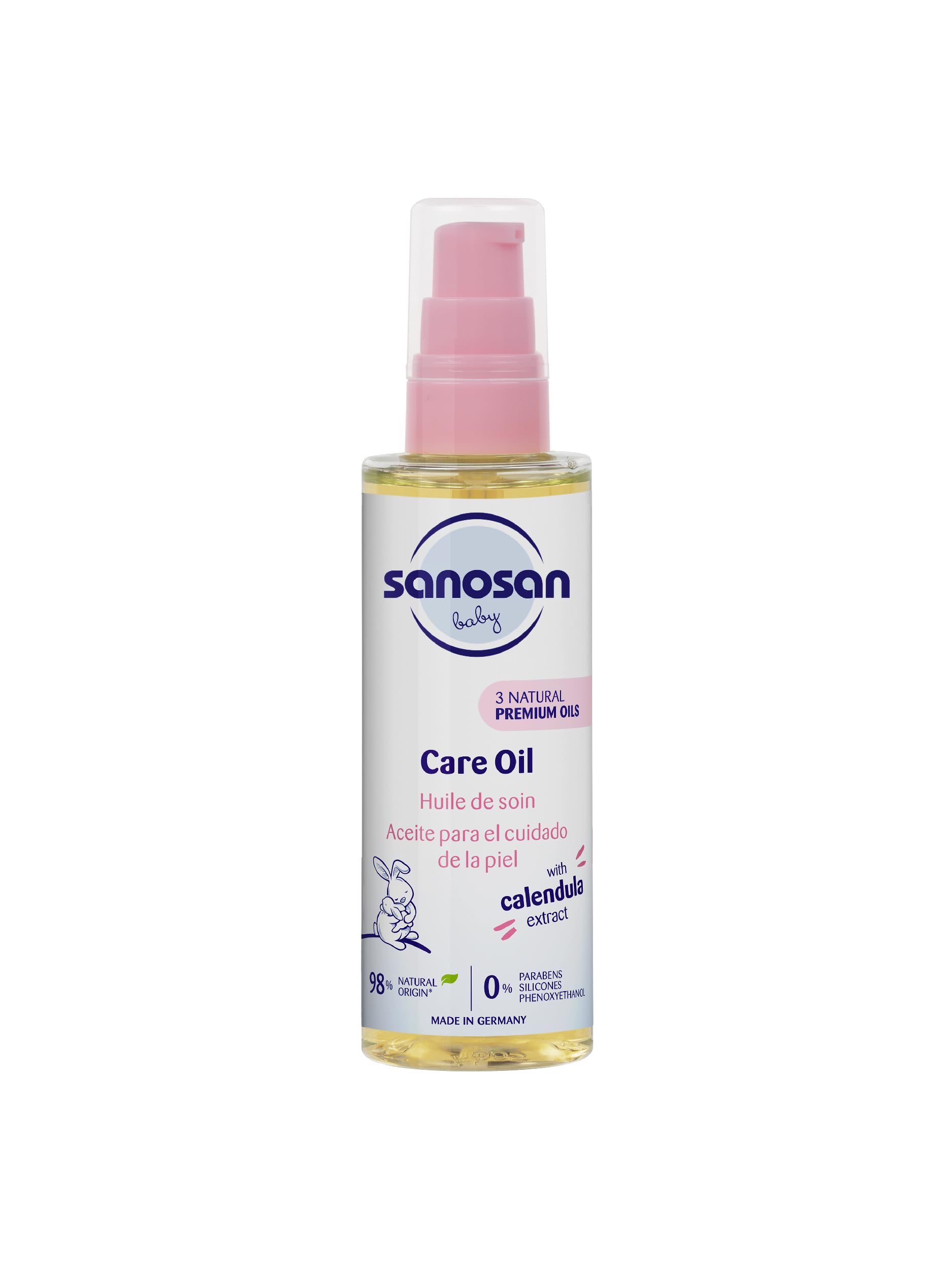 Sanosan Baby Care Oil | With Almond, Organic Olive & Sunflower Seed | Biodegradable - 100ml