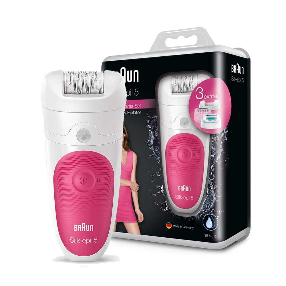 Braun Silk epil 5 SE 5-513 - Wet & Dry 2 in 1 Starter Set Cordless Epilator with 3 extras