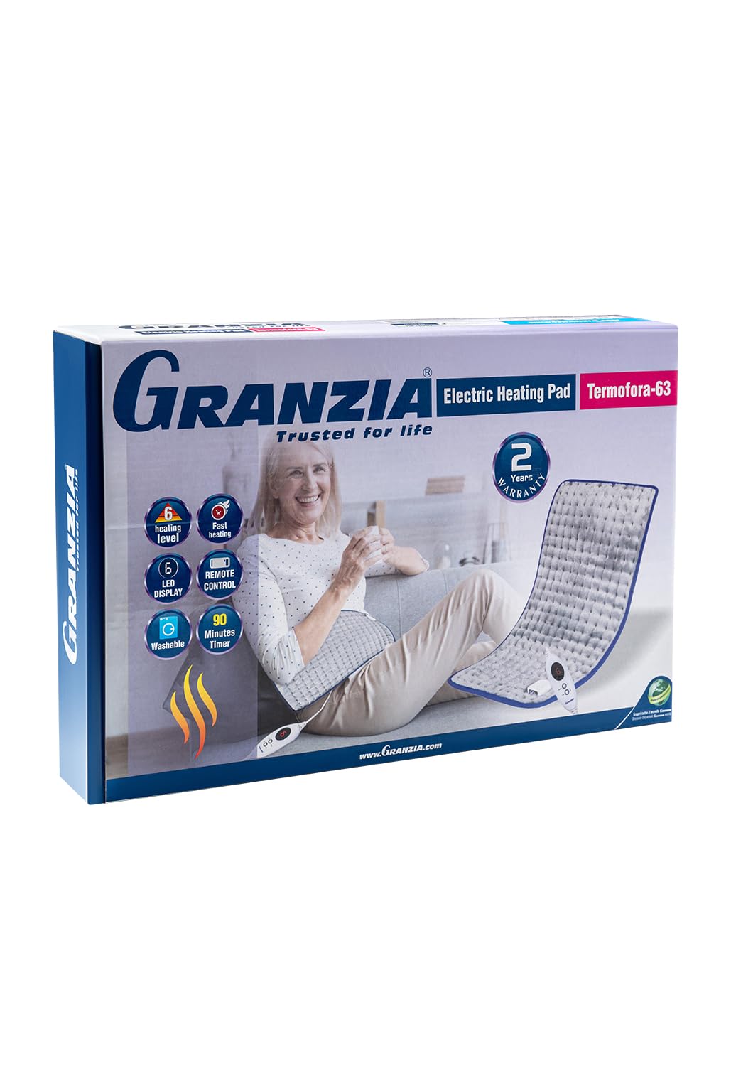Granzia Termofora-63 Electric Heating Pad for Back & Body Pain Relief