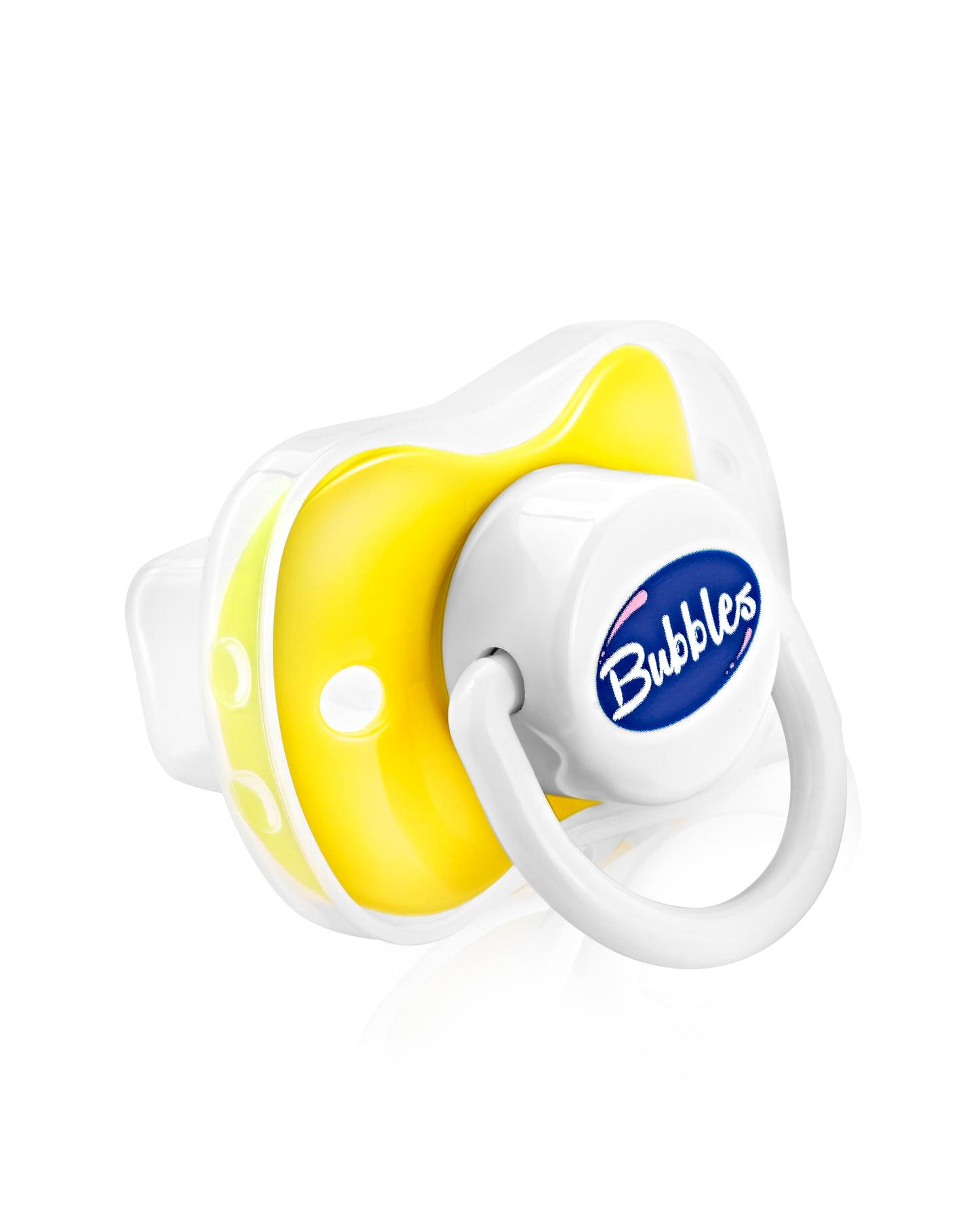 Bubbles Pacifier Beveled 9-12 Months Yellow