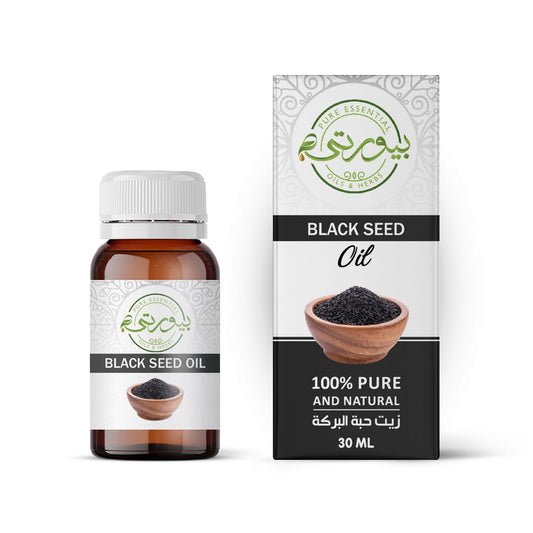Purity - Black Seed Oil Unrefined Cold Pressed Oil, 100% Pure Natural, Improve Hair Growth & Skin Tone, Dry Skin, & More 30 ML
