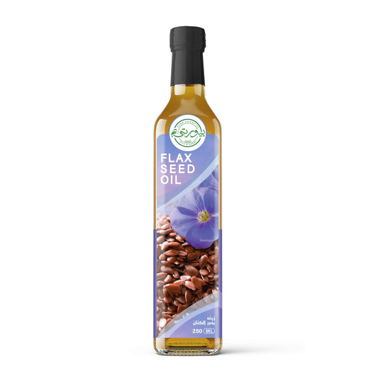 Purity- بيورتي Flaxseed Oil Unrefined Cold Pressed, 100% Pure & Natural, Ideal for Promoting Hair Health, Skin Hydration, and Omega-3 Boost, 250 ML