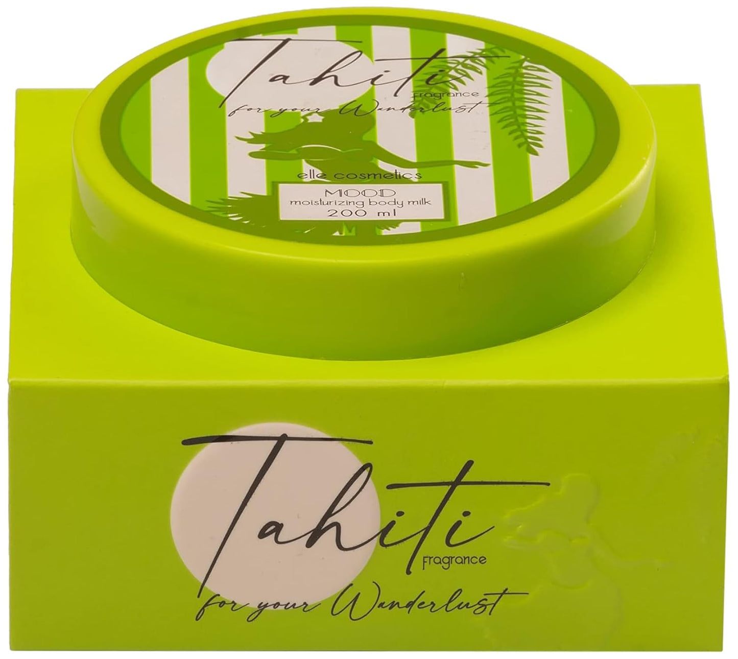 MOOD tahiti body milk 200ml will leave your skin soft and smelling all day - green