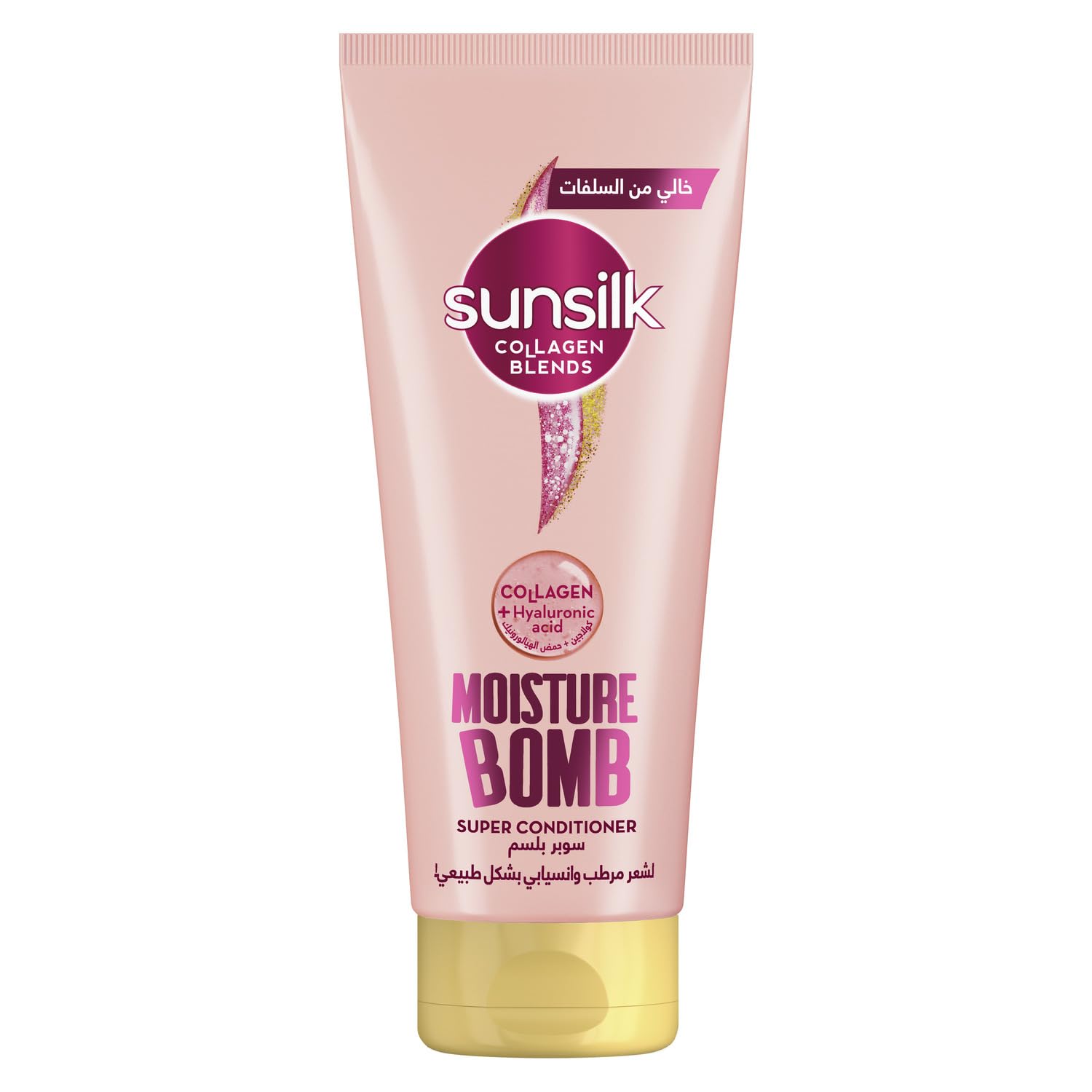 Sunsilk Collagen Blends sulfate free Super Conditioner, Moisture Bomb with Collagen & Hyaluronic acid, for instant hydration & 72 hr frizz control, 170 ml
