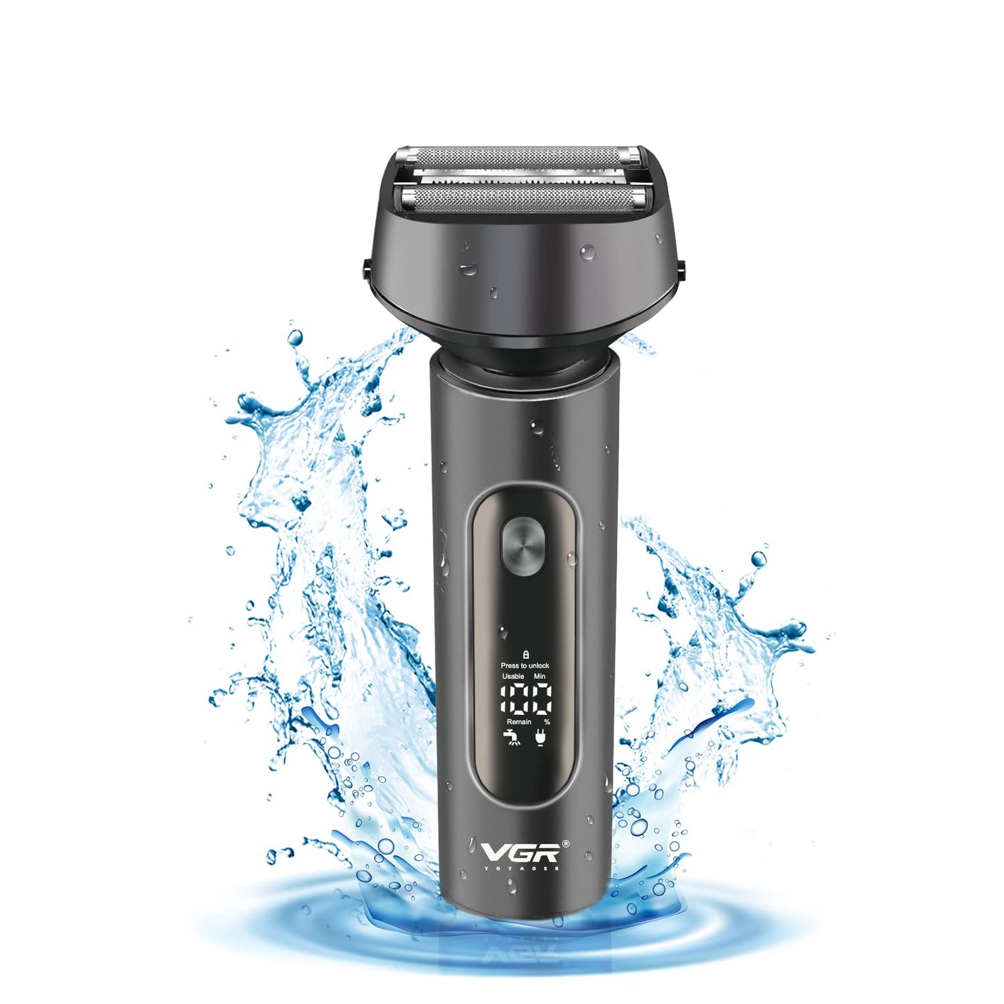 VGR Electric Shaver Beard Trimmer Shaving Machine Trimmer for Men Razor Professional Electric Rechargeable IPX7 Washable V-381
