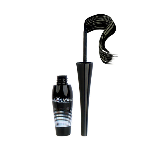 Monaya N006 Mild Black Liquid Eyeliner,Stay All Day Makeup with Fine Brush Tip Lasting Satin Finish, Smudge-Proof & Transfer-Resistant