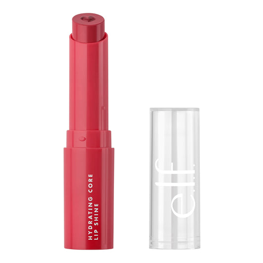 e.l.f. Hydrating Core Lip Shine, Conditioning & Nourishing Lip Balm, Sheer Colour Tinted Chapstick, Giddy, 0.09 Oz