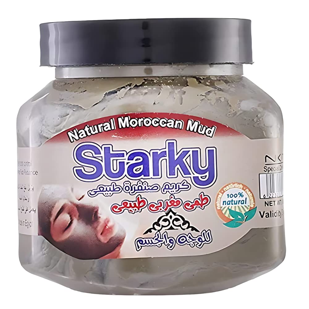 Starky natural scrub cream with natural moroccan mud for face&body-300ml