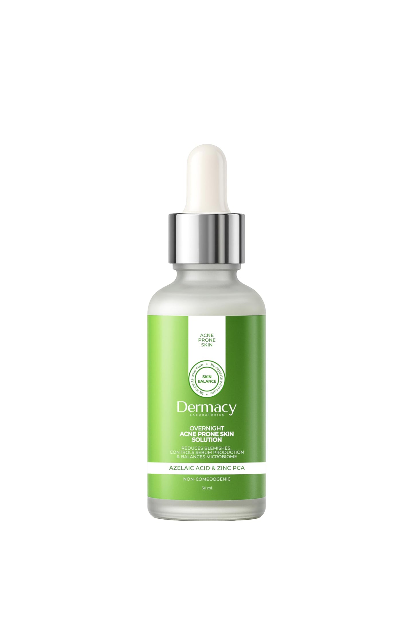 Dermacy Labs Overnight Azelaic Acid Solution, Acne-Prone Skin, Reduces Blemishes, Controls Sebum (30ml)