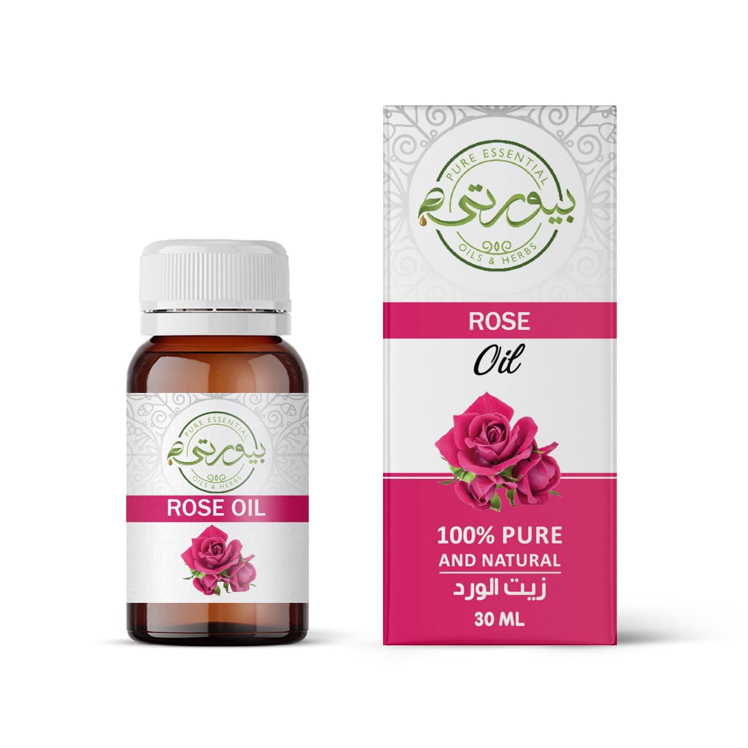 Purity - Rose Oil Unrefined, Carrier for Essential Oils Rose Oil Relieves Moisturizes Skin, Anti Aging Wrinkles, Reduce Hyper Pigmentation. Apply for Aromatherapy, Relaxation, Skin Therapy 30 ML