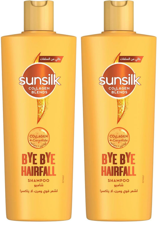Sunsilk Collagen Blends sulfate free Shampoo, Bye Bye Hair Fall with Collagen & Ceramide, for 10X stronger & flexible Hair, 350ml (Pack of 2)