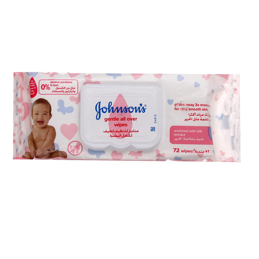 Johnson's Wet Wipes, 72 Pieces