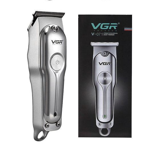 VGR V-071 Professional Hair Trimmer Stainless Steel USB Charging with 3 Combs