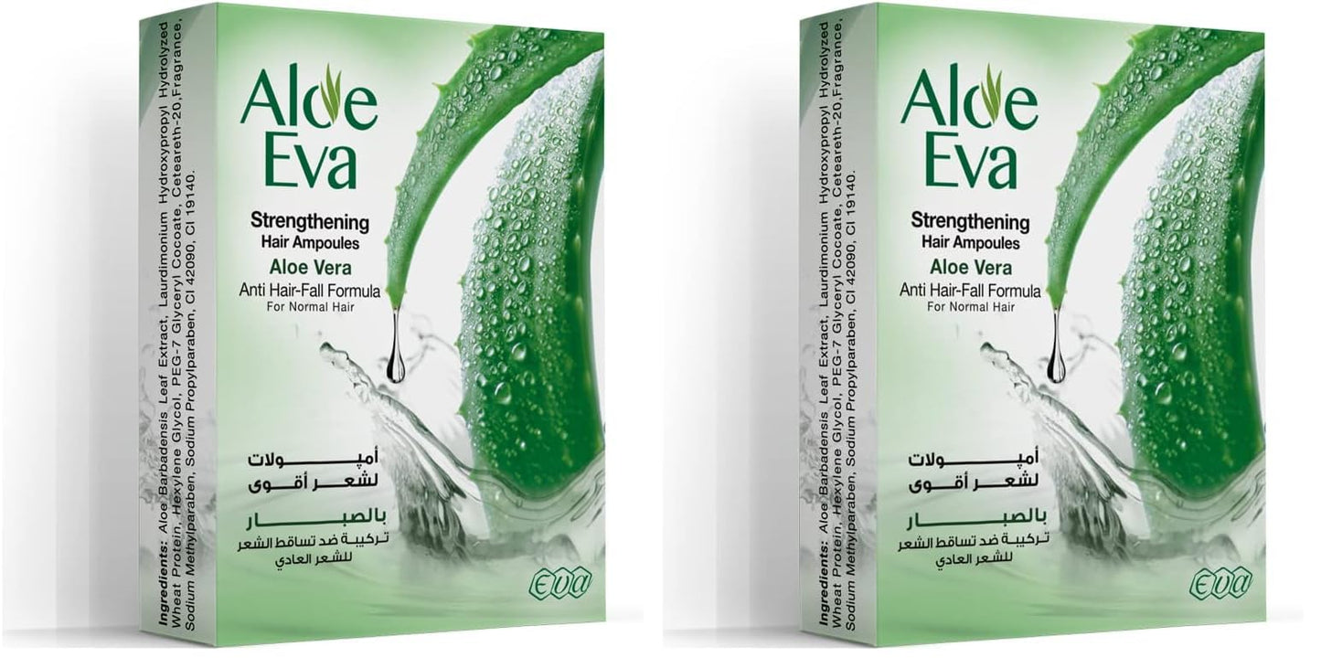 Aloe Eva hair strengthening ampoules with aloe vera 15 ml (4 ampoules) (Pack of 2)