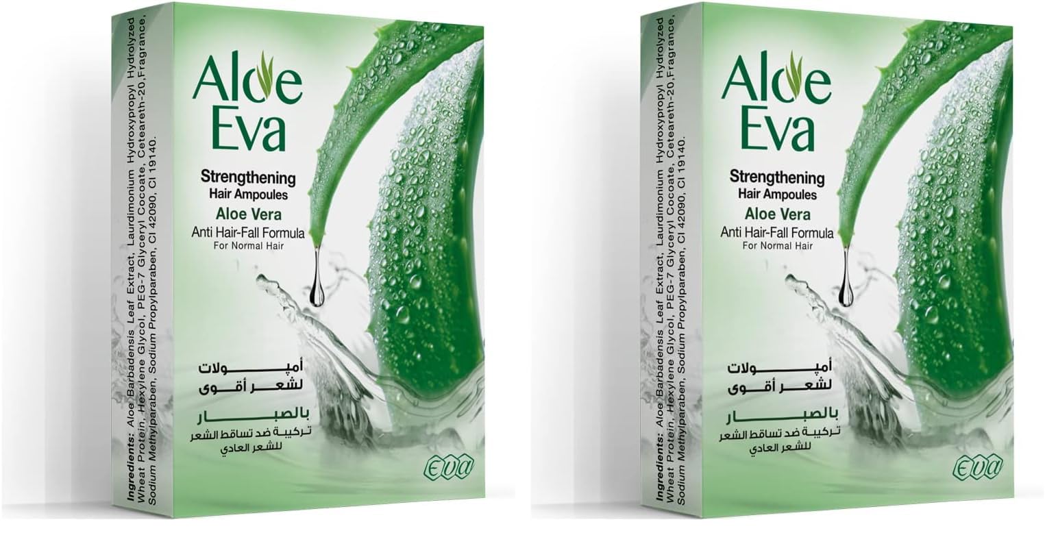 Aloe Eva hair strengthening ampoules with aloe vera 15 ml (4 ampoules) (Pack of 2)
