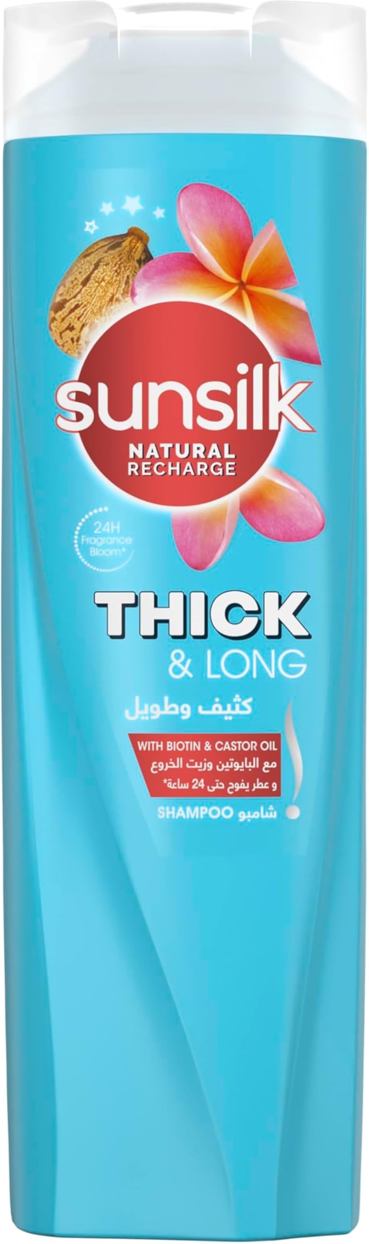 Sunsilk Shampoo Biotin & Castor oil for thick and long hair 350ML