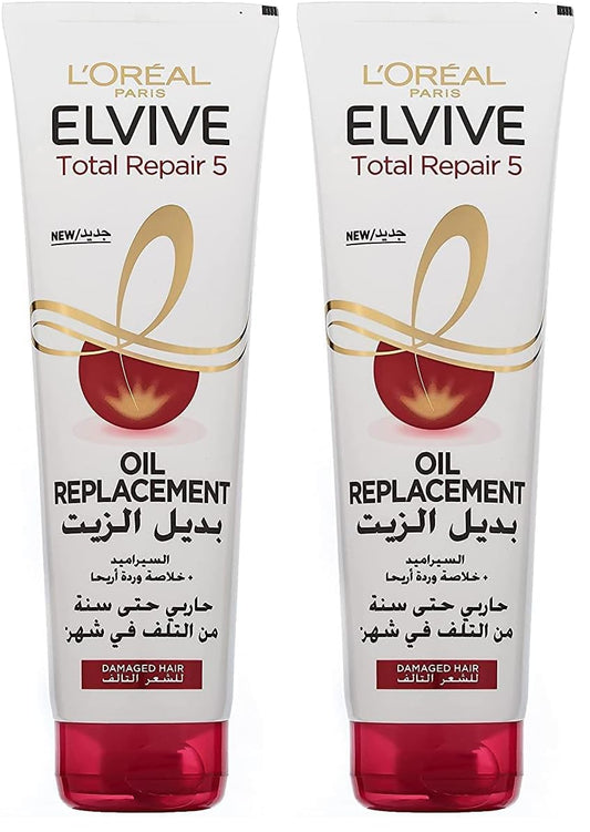 L’Oréal Paris L'Oréal Paris Elvive Total Repair 5 Repairing Oil Replacement 300 ML (Pack of 2)
