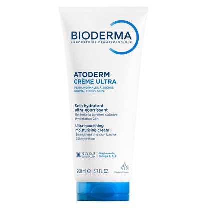 Bioderma Atoderm Intensive Balm - Ultra Soothing Emollient Cream for Very Dry, Itchy & Eczema-Prone Skin - with Ceramides & Glycerin, 200ML