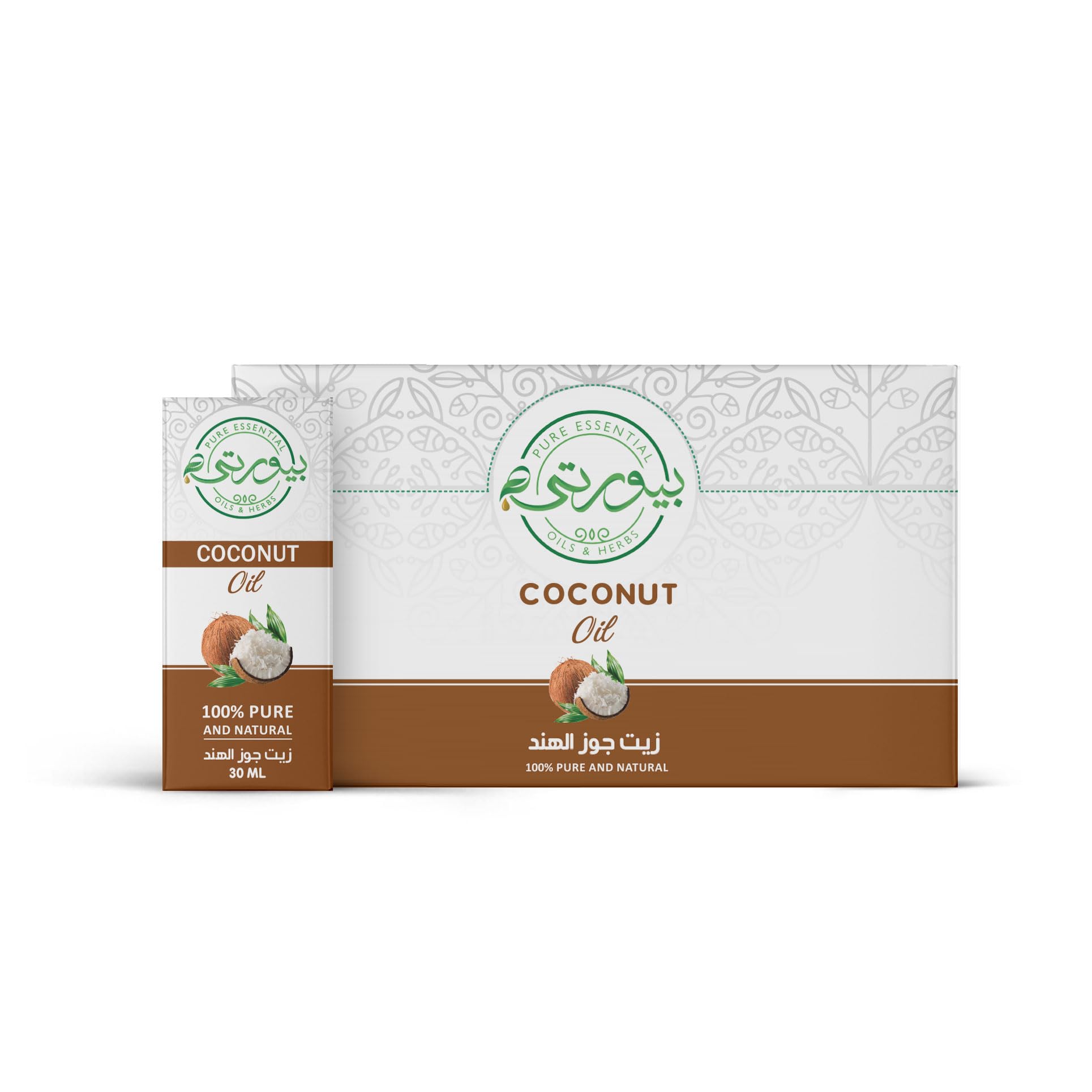 Purity Coconut Oil, 100% Natural Cold Pressed, for Hair, Skin & Body, Pack of 12, 30ml Each