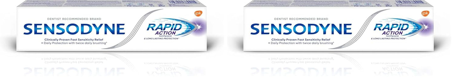 Sensodyne Toothpaste Rapid Action, 75 ml (Pack of 2)