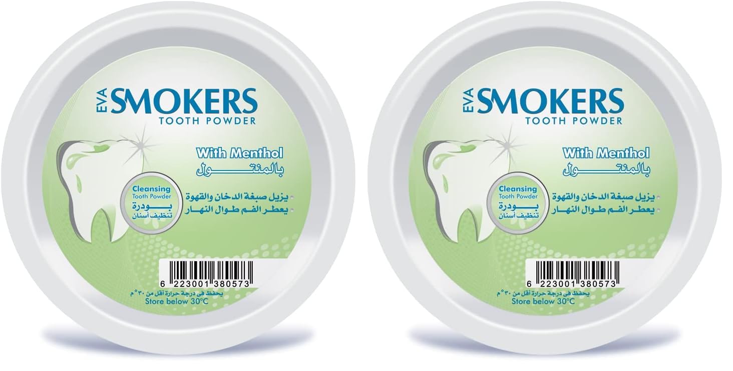 Eva Smokers Tooth Powder With Menthol, 40 gm (Pack of 2)