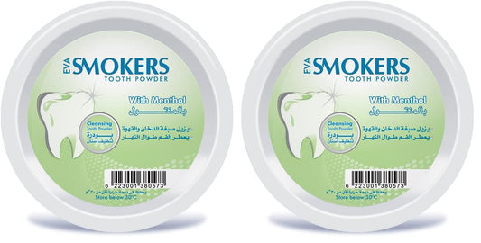 Eva Smokers Tooth Powder With Menthol, 40 gm (Pack of 2)
