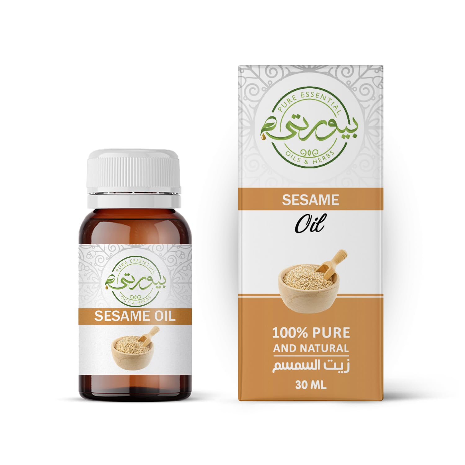 Purity - Sesame Oil Unrefined Cold Pressed Oil, 100% Pure Natural Carrier for Essential Oils Natural Moisturizer for Face, Hair, Skin & Nails 30 ML