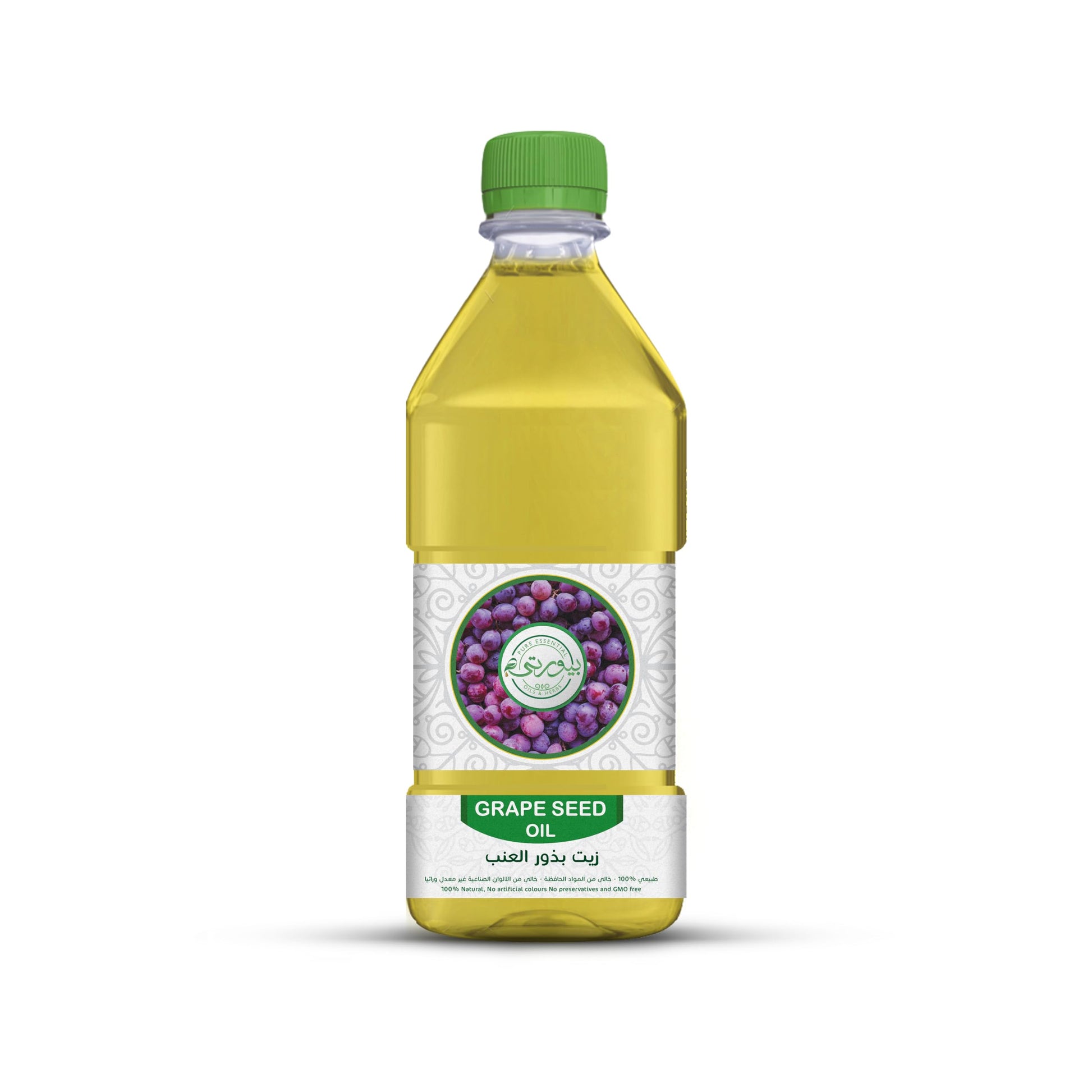Purity- بيورتي Grape Seed Oil, Cold Pressed, 100% Pure & Natural, Lightweight Moisturizer for Skin and Hair, 1 L